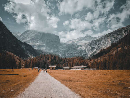 val di genova and nardis waterfallsの写真素材