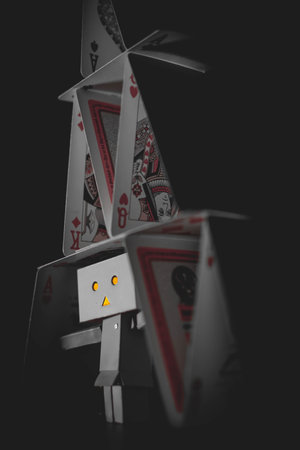 danbo playing with cards
