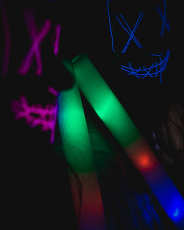an horror purge led mask for halloweenの写真素材