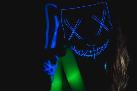 an horror purge led mask for halloween
