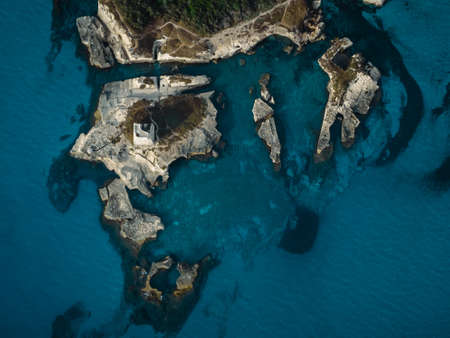 a great view on the "cave of poetry" in pugliaの写真素材