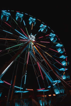 a great view on a ferris wheel in pugliaの写真素材