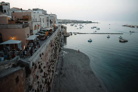 a great view on otranto by eveningの写真素材