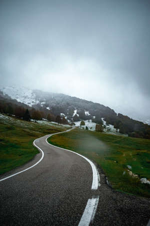 view on montebaldo, near brescia, in italyの写真素材