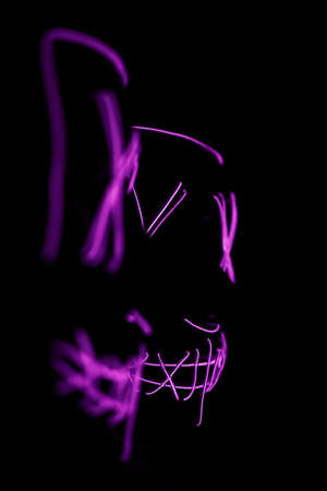 a fantastic shot of an horrible purge maskの写真素材