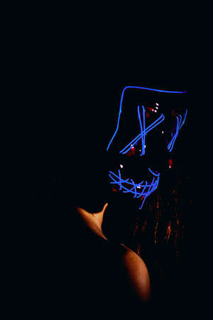 a fantastic shot of an horrible purge maskの写真素材