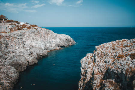a fantastic view on ciolo in pugliaの写真素材