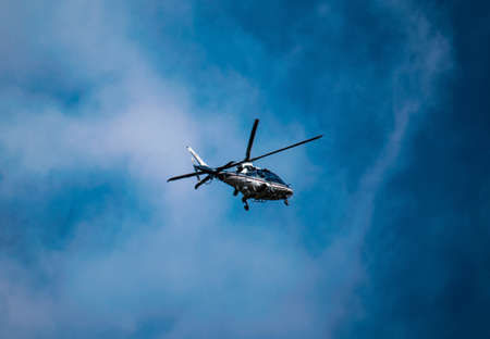 a nice shot of helicopter in flightの写真素材