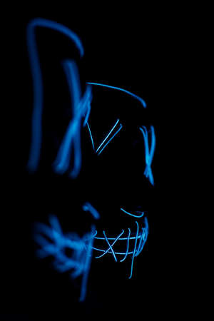 a fantastic shot of an horrible purge maskの写真素材