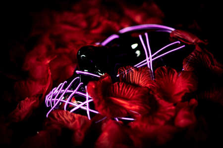 a fantastic shot of an horrible purge maskの写真素材