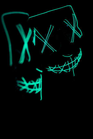 a fantastic shot of an horrible purge maskの写真素材