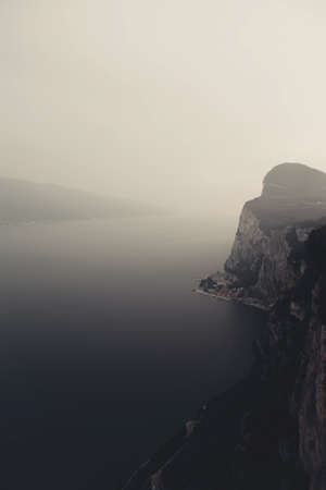 beautifull view on garda lake from Terrazza del Brividoの写真素材