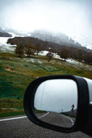 view on montebaldo, near brescia, in italyの写真素材