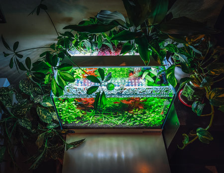 view on my beautifull aquariumの写真素材