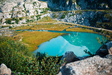 carisolo lakes near madonna di campiglioの写真素材