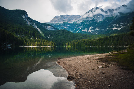 beautifull view on the tovel lakeの写真素材