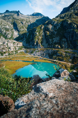 carisolo lakes near madonna di campiglioの写真素材