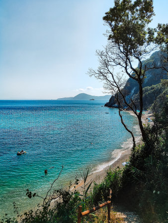 a great view on beauties of elba islandの写真素材