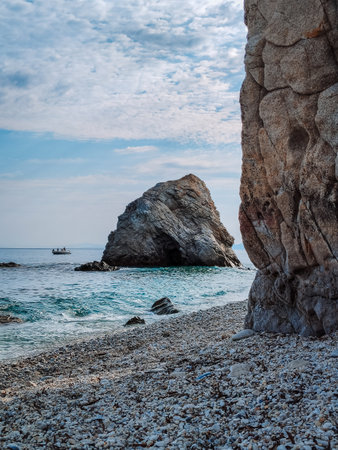 a great view on beauties of elba islandの写真素材