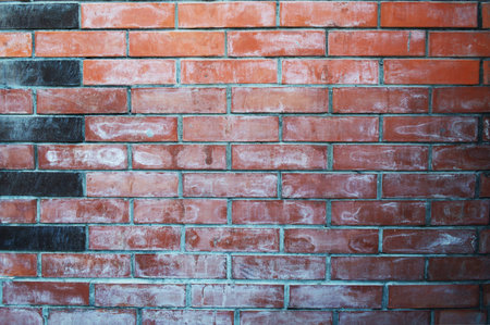 texture of wall from a old red brick