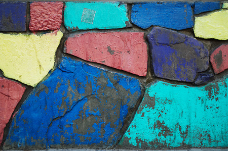 texture colorful bricksの写真素材