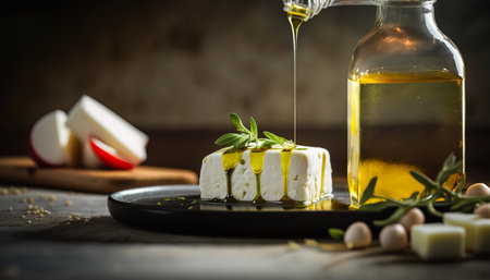 Mozzarella and Cherry Tomato Bruschetta with Balsamic Vinegar Glaze - ai generatedの素材