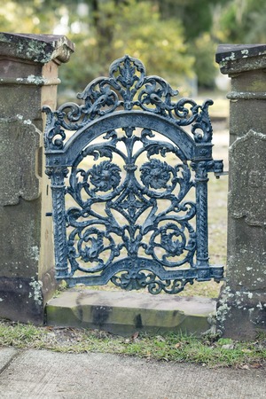 old ornate gate in need of attentionの写真素材