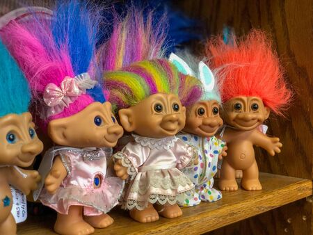 Troll Dolls for Sale on Shelfのeditorial素材