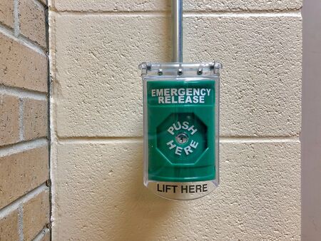 Emergency Release Handle for building door to prevent lock inのeditorial素材