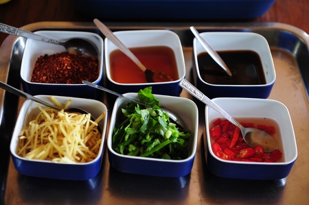 spicy noodle flavorings の写真素材