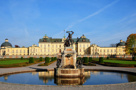 Drottningholms slott  royal palace  outside of Stockholm, Swedenのeditorial素材