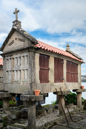 Combarro horreo structure storing grain in Galicia