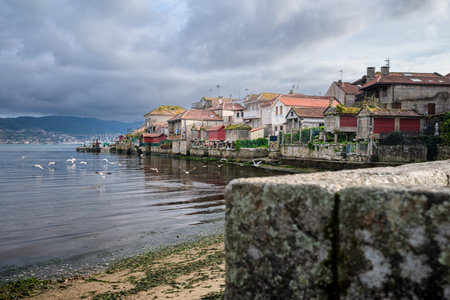 Combarro village with traditional horreos by the ria