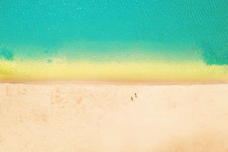 Coastline without waves - a quiet sea holiday on the beachの写真素材