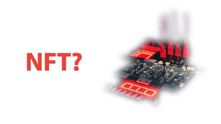 NFT Concept: Assembling Computer Board using Robotic Technologiesの写真素材