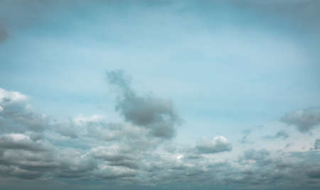 Overcast sky with cloud texture: autumn heavy rainy sky.の写真素材