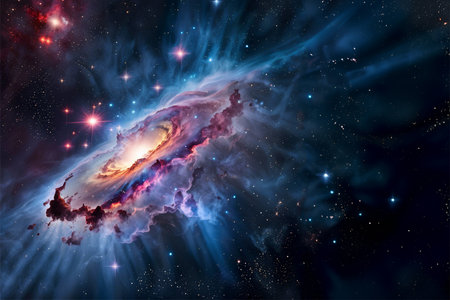 Space Nebula - galaxy and starsの写真素材