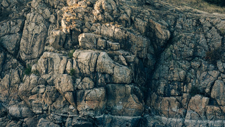 Natural Rocky Formations at a Stunning Coastal Landscape Offering Adventure and Beautyの写真素材