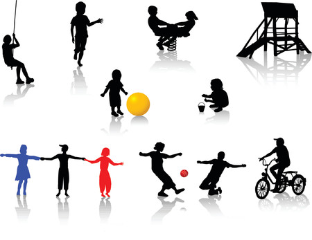 Playing children.のイラスト素材