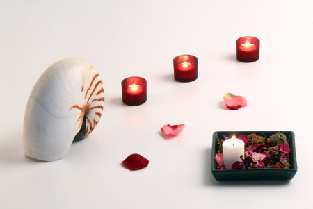 This image present some aspects of relaxation and body treatment.の写真素材