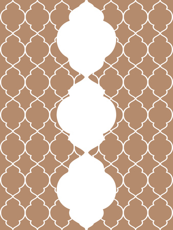 Background with a Moroccan motif in the trending color of taupeの写真素材
