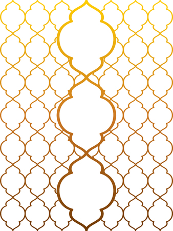 Moroccan motif background in the golden gradientの写真素材