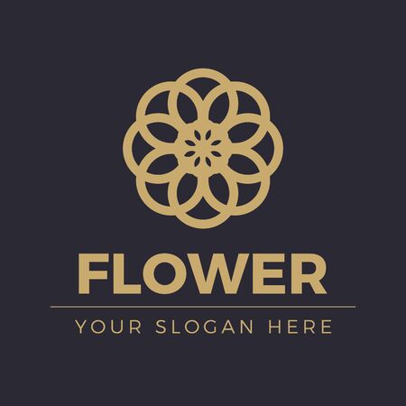 Flower Logoのイラスト素材