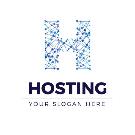 hosting Logoのイラスト素材