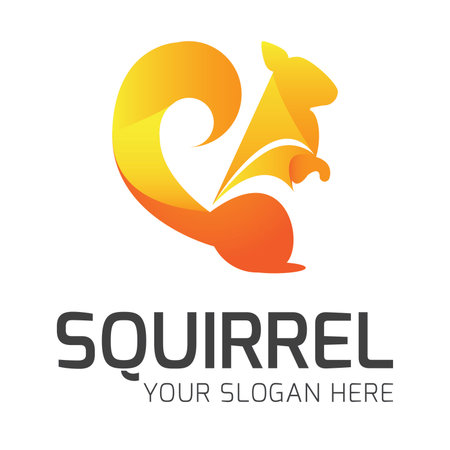 Squirrel logoのイラスト素材