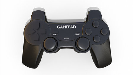 video game controller black gamepad