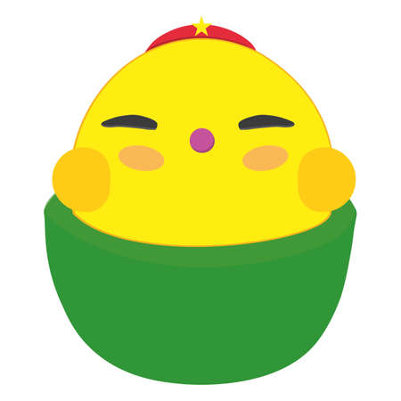 General Little Chicken Character Illustrationのイラスト素材