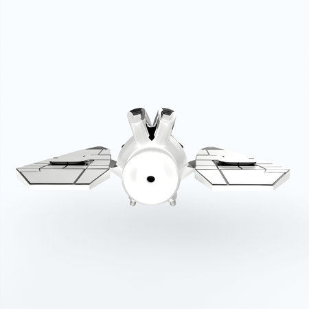 Spacecraft isolated on white background