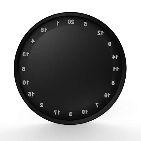 dart board on white backgroundの写真素材