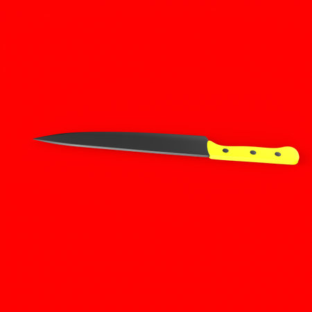 Kitchen knife isolated on backgroundの写真素材